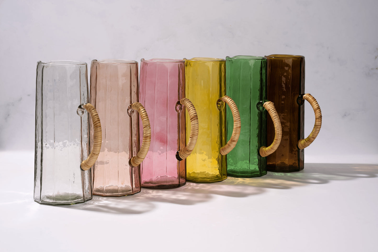 Hammered water pitcher, Brown- 6.25 x 9.5 Inches ( Set of 2 )