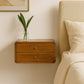 Floating Curved Chestnut Bedside