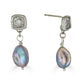 Gray Keshi Pearl Drop Earrings