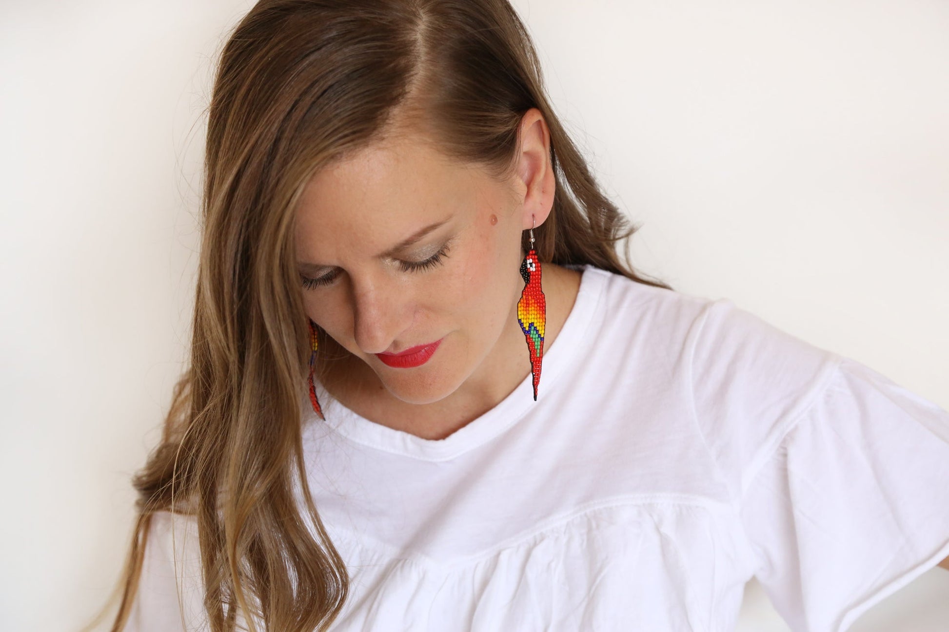 Periwinkle Parrot Earrings