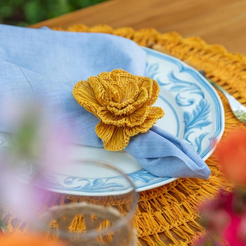 S/4 Buriti Flower Napkin Ring