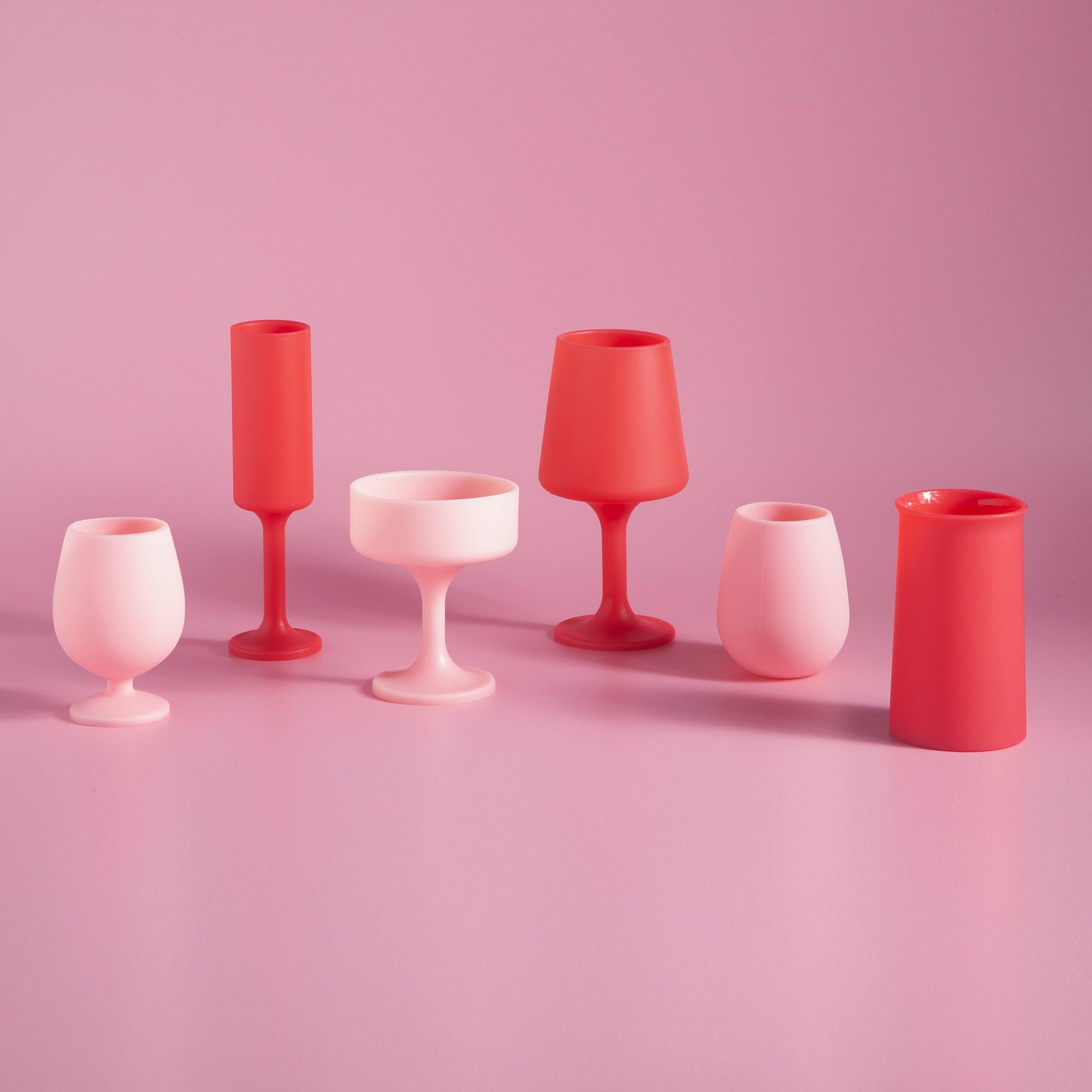 cherry + blush | mecc | silicone unbreakable cocktail glasses