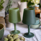 sage + olive | swepp | silicone unbreakable wine glasses