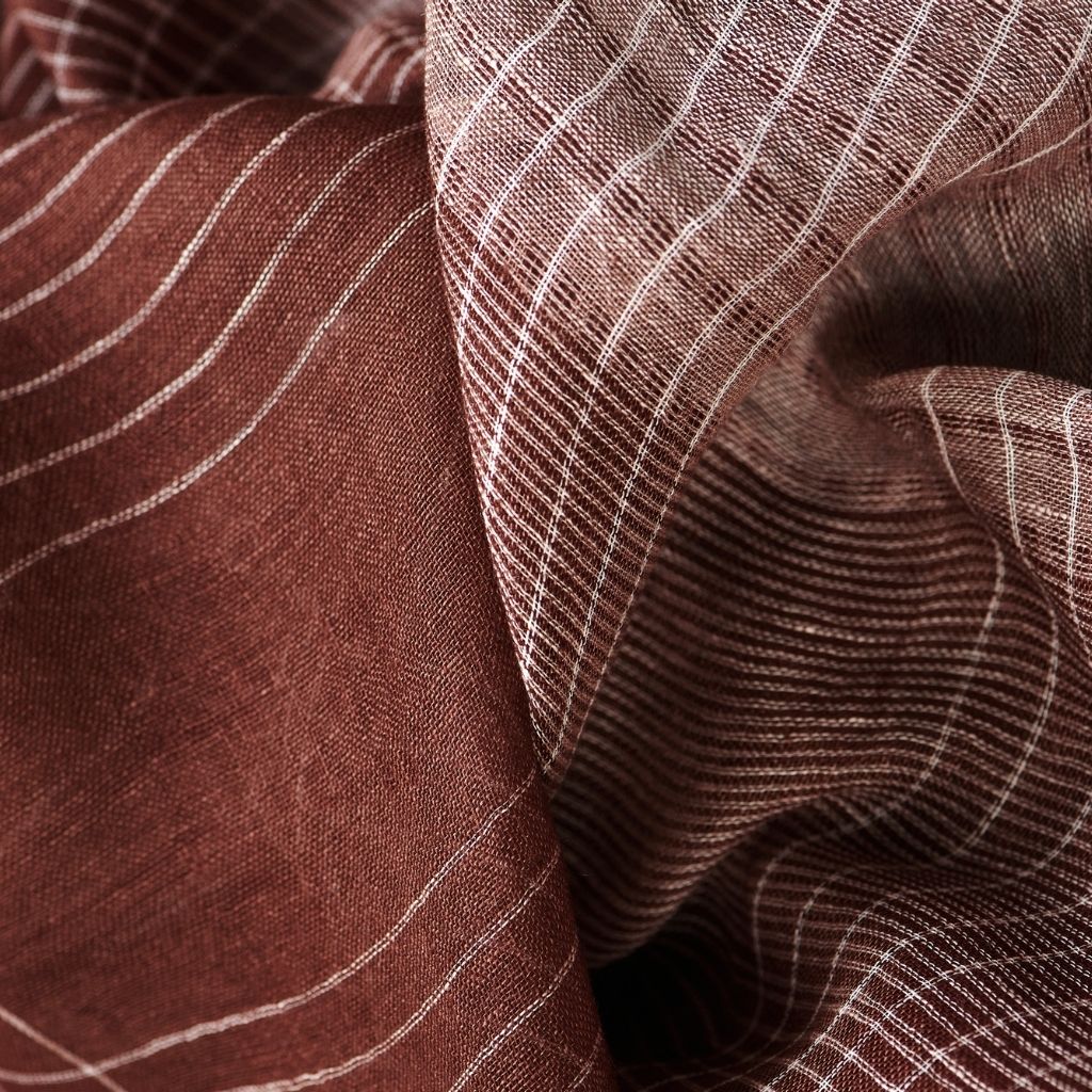 Auro Cinnabar Handwoven Linen Scarf