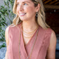 Mixed Metal Delicate Three Strand Necklace
