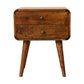 Solid Wood Curved Nightstand