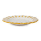 Ceramic stripe Salad Plate, Yellow- 8.25x 8.25 x 1.25 Inches ( Set of 4 )