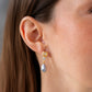 Gray Keshi Pearl & Crystal Drop Earring