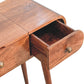 Solid Wood Honey Caramel Round Dressing Table