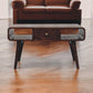 Solid Wood Curved California Walnut Coffee Table