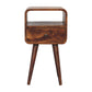 Solid Wood Mini Curve Bedside Table