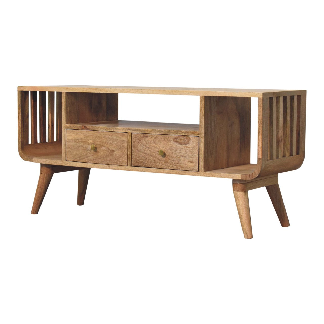 Solid Wood Soba Nordic Multi Media Unit