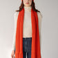 RIBBED BABY ALPACA FRINGE SCARF