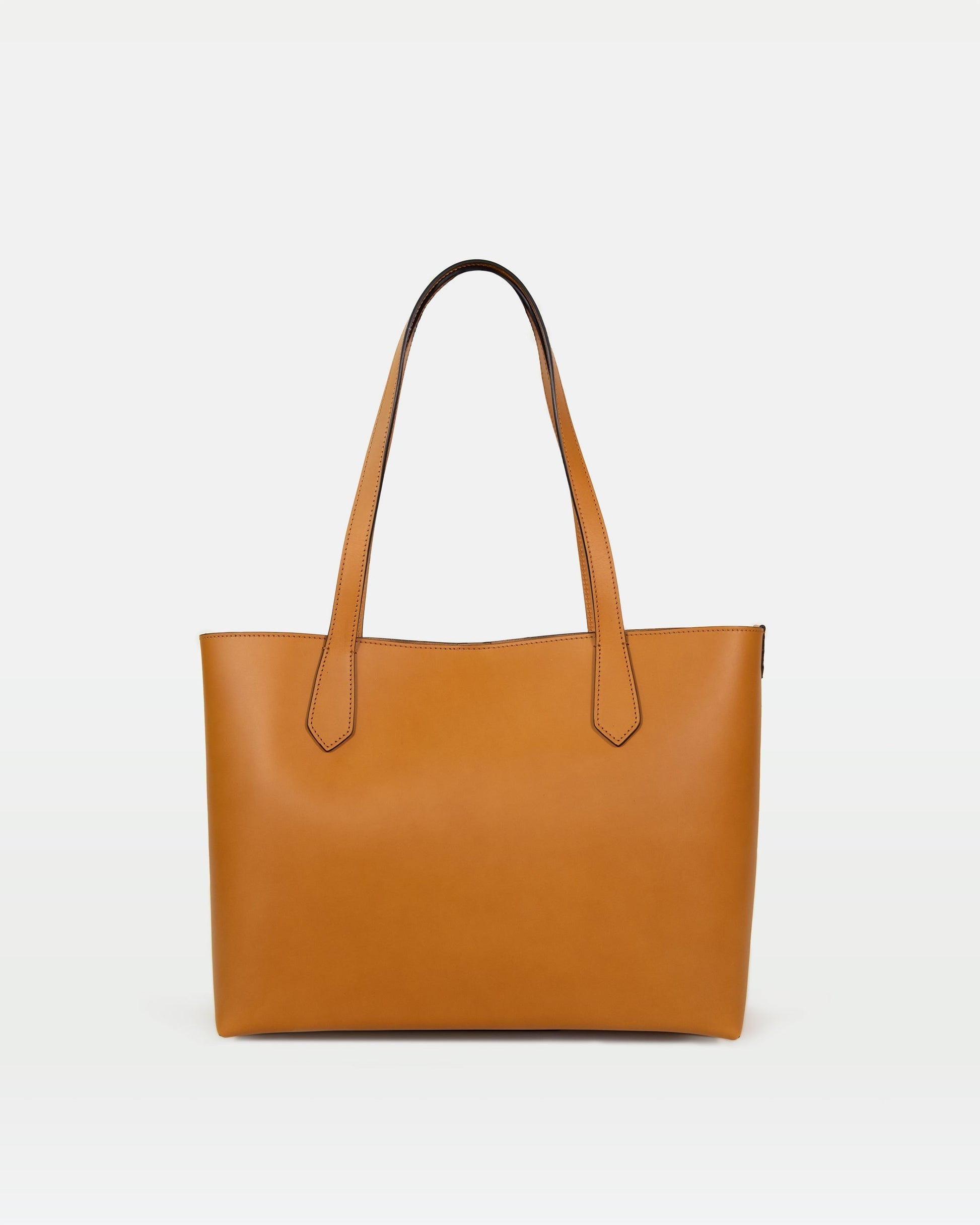 Elba medium size structured tote in vegetable-tanned leather