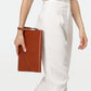 Envelope Clutch in Vegetable tanned calfskin and Suede Leather