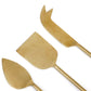 S/3 Brass Finish Cheese Knife Set