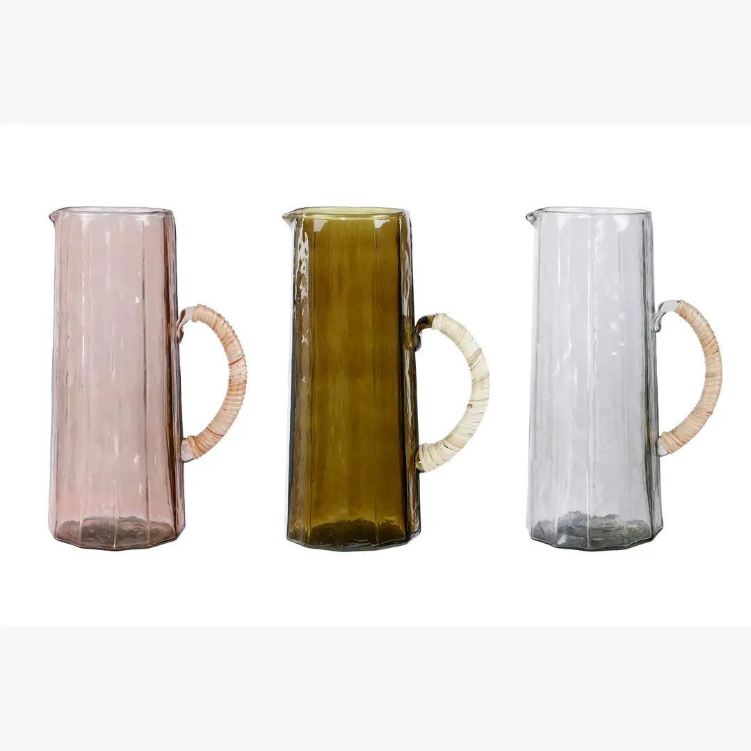Hammered water pitcher, Natural -6.25 x 9.5 Inches ( Set of 2 )