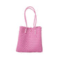 Midi Ella Handwoven Tote · Checker Recycled Plastic