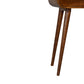 Solid Wood Mini Round Chestnut Console