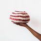 Berry Red Pathways Decorative Wool Ukhamba Bowl