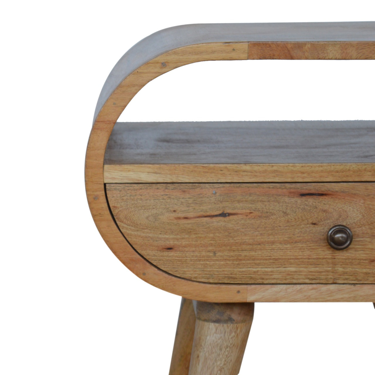 Circular Open Slot Nightstand