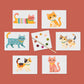 Cute Kitties Watercolor Postcard Kit