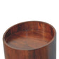Solid Wood Winewood Round Side Cabinet