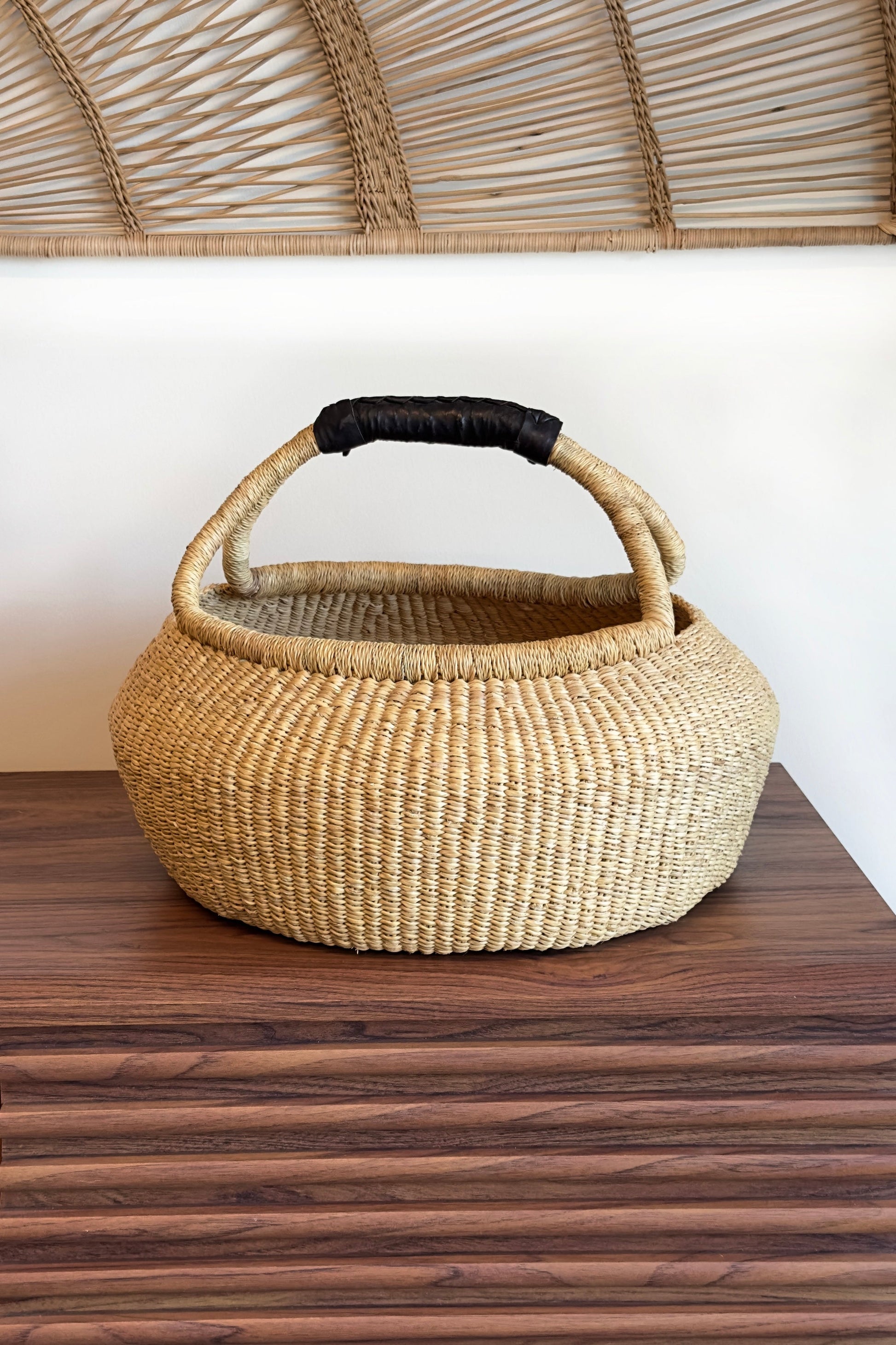 Handwoven Double Weave Kettle Basket