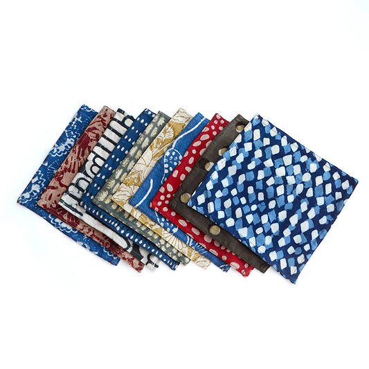 Reusable Cotton Cocktail Napkins 8x8 in (Set of 4) - Delancy