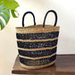 String Basket Tote - Natural & Black