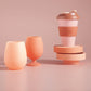 terra + peach | stemm | silicone unbreakable wine glasses