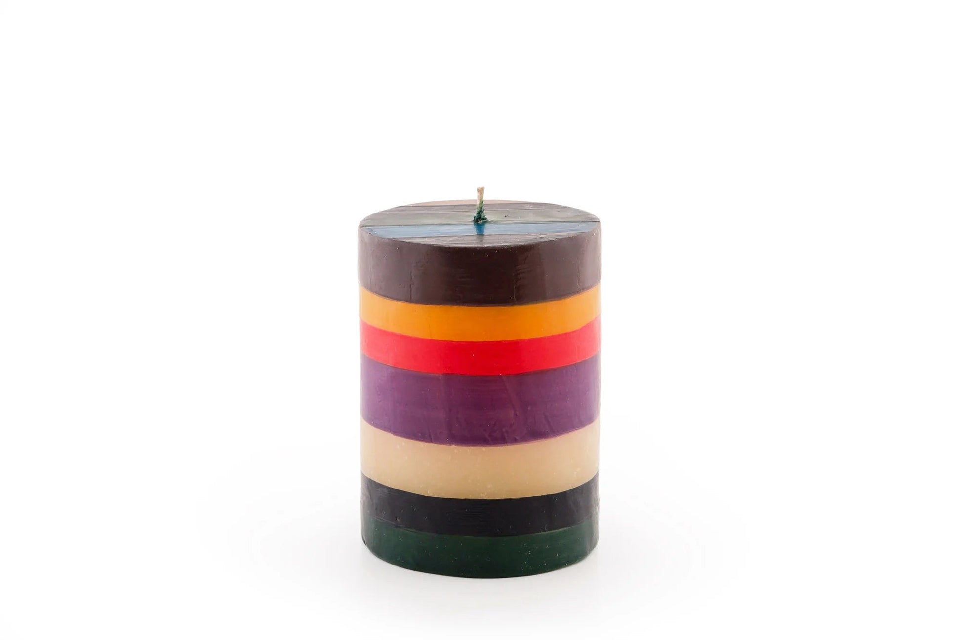 Memphis Stripe Painted Candles