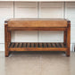 Solid Wood Buffalo Slatted Hallway Bench