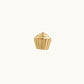 14K Yellow Gold Cupcake Stud
