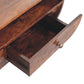Solid Wood Walnut Curved Two Drawer Media Unit