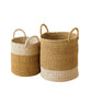 S/2 Mustard Baskets with Handle
