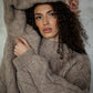 TOMO MIX CABLE HANDKNIT - OAT HEATHER