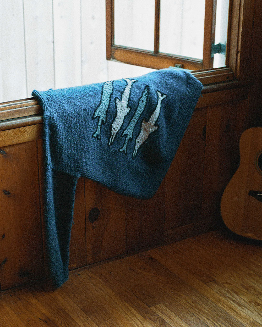 [WS] Azure Dolphin Knit Sweater