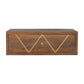 Solid Wood Floating Chestnut Brass Bedside