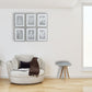 Solid Wood Bone Inlay Tripod Stool, Black and White