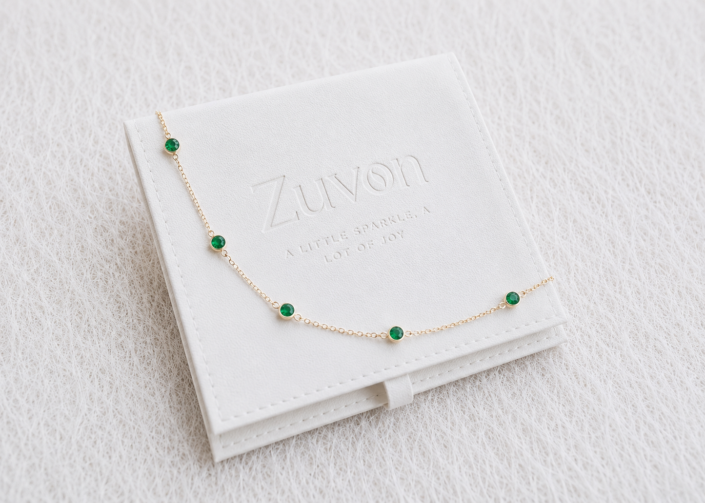 May Birthstone Bracelet — Emerald