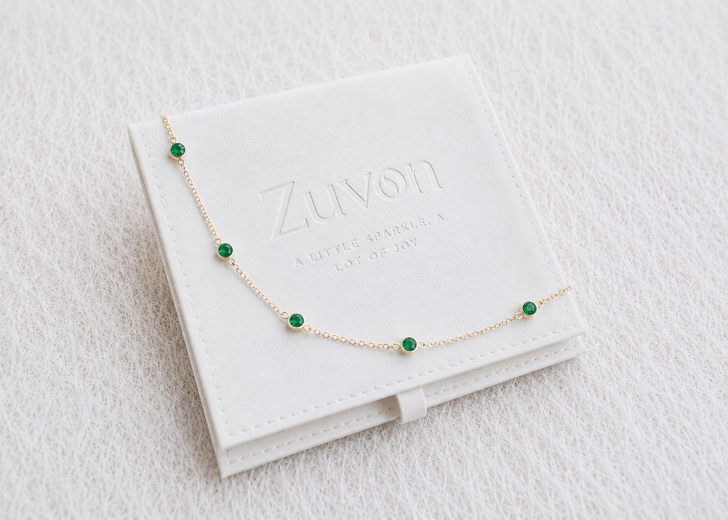 May Birthstone Bracelet — Emerald