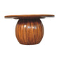 Solid Wood Round Fluted Coffee Table