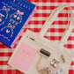Block Printing Kit - Cherry Bow Print Tote Bag