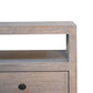 Acid Wash 2-Drawer Open Bedside Table