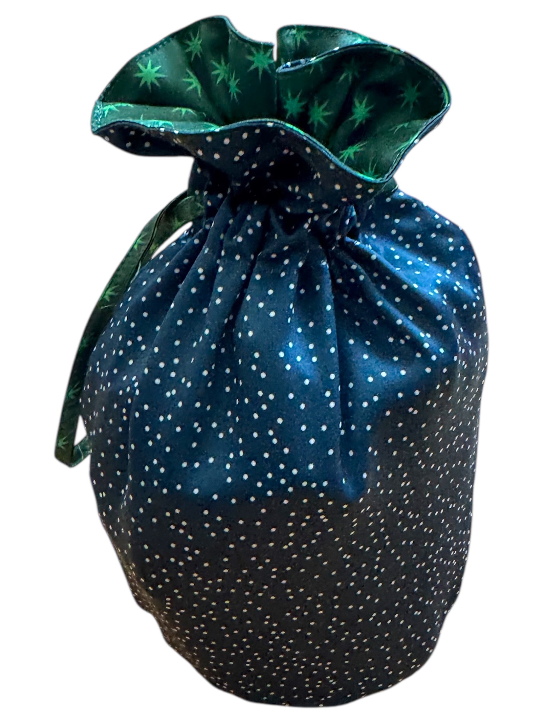 Medium Reusable Fabric Gift Bag | Stars and Snow