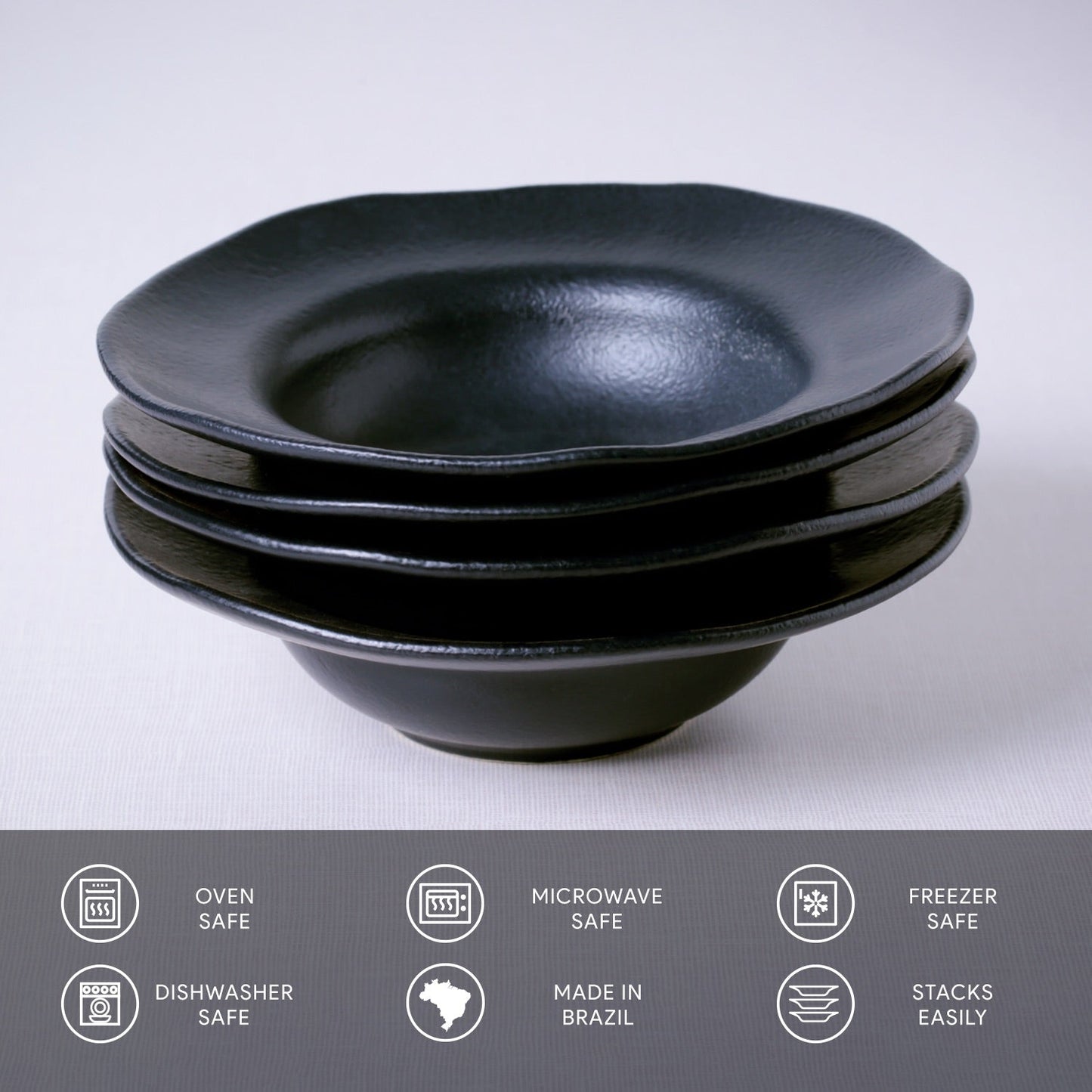 Dessert/Deep Rim Plate Set of 4