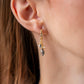 Gemstone Charm Huggie Earrings