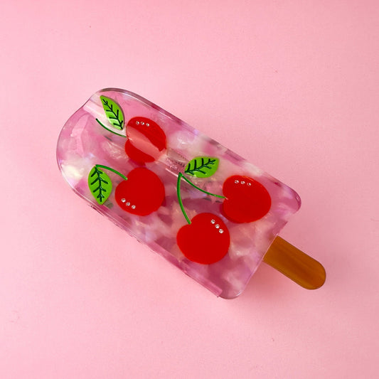 Cherry Popsicle Hair Claw