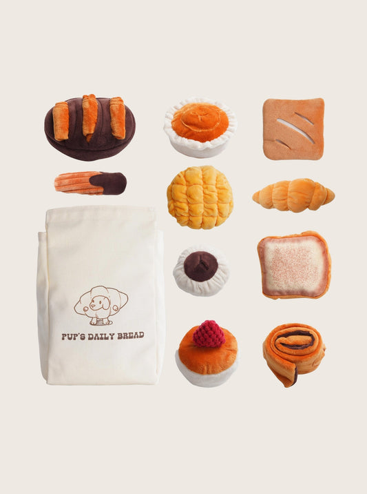 10 PACK BREAD DOG TOYS